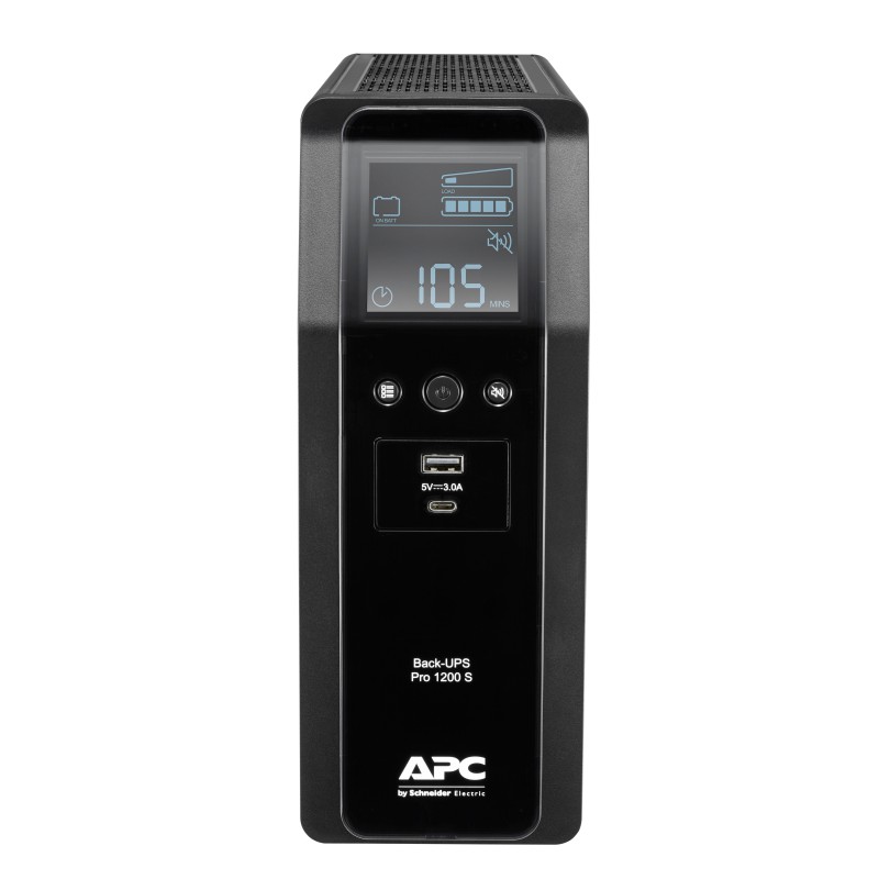 APC BACK UPS PRO BR 1200VA gruppo di continuità (UPS) A linea interattiva 1,2 kVA 720 W 8 presa(e) AC