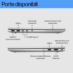 HP EliteBook 630 G11 Intel Core Ultra 5 125U Computer portatile 33,8 cm (13.3") WUXGA 8 GB DDR5-SDRAM 256 GB SSD Wi-Fi 6E