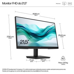 HP Monitor serie 3 Pro FHD da 21,5" – 322pf