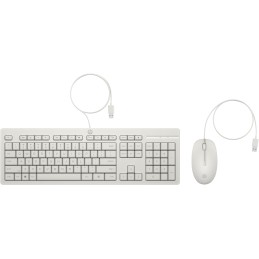 HP Combinazione di tastiera e mouse cablati 225 – Bianco