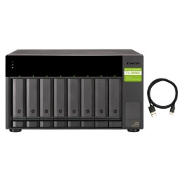 QNAP TL-D800C contenitore di unità di archiviazione Box esterno HDD SSD Nero, Grigio 2.5 3.5"