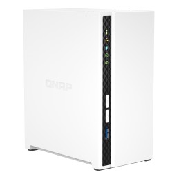 QNAP TS-233 server NAS e di archiviazione Tower ARM Cortex-A55 2 GB 0 TB QNAP QTS Bianco