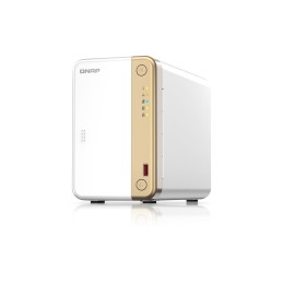 QNAP TS-262 NAS Tower Intel® Celeron® N4505 4 GB 12 TB HDD QNAP Turbo System Oro, Bianco