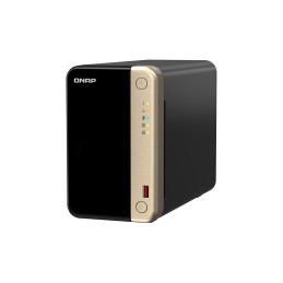 QNAP TS-264 NAS Tower Intel® Celeron® N5095 8 GB 0 TB QNAP QTS Nero, Oro