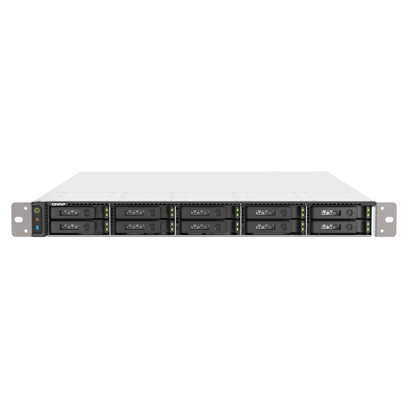 QNAP TS-h1090FU NAS Rack (1U) EPYC 7232P 64 GB DDR4 0 TB QuTS hero Nero, Grigio