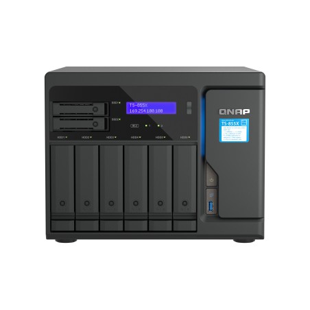 QNAP TS-855X SAN Tower Intel Atom® C5125 8 GB DDR4 0 TB QNAP QTS Nero