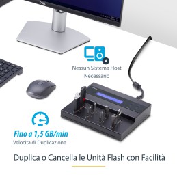 StarTech.com Docking Station per Unità Flash USB - Duplicatore Eraser Standalone 1 7 per Chiavette USB consente la copia del