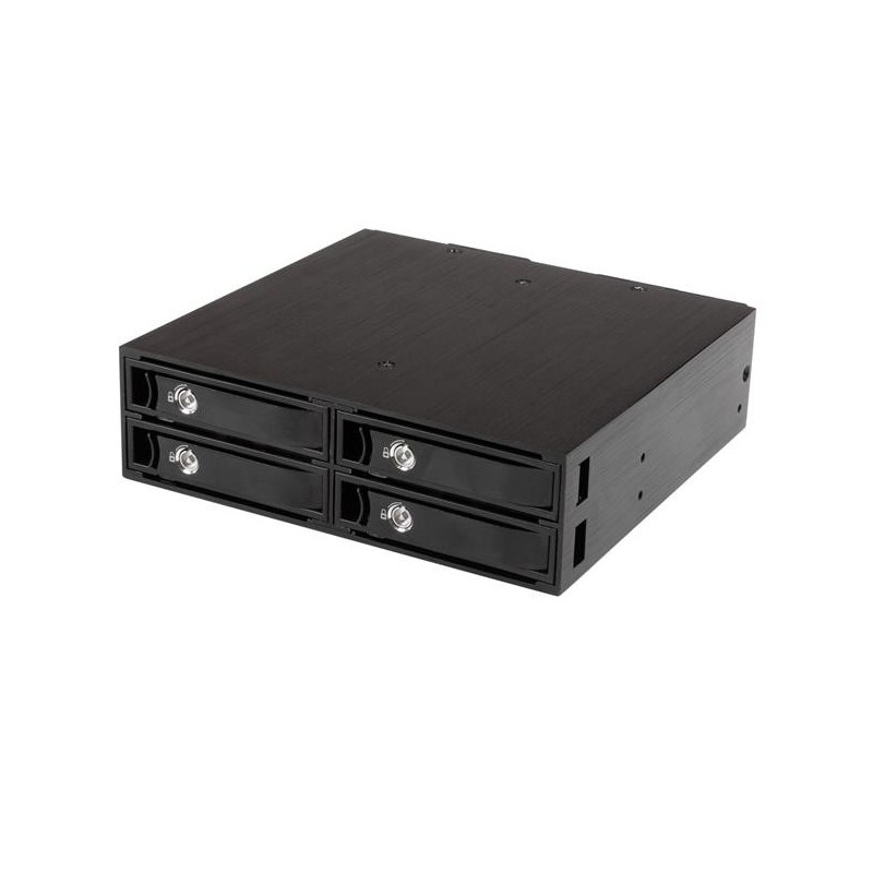 StarTech.com Backplane mobile per rack hot-swap 5,25" a 4 alloggiamenti HDD SATA SAS da 2,5" - 6 Gbps