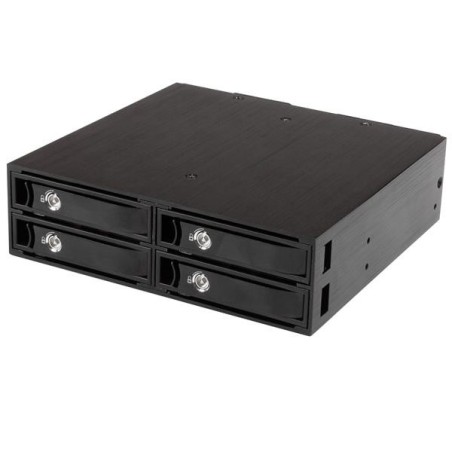 StarTech.com Backplane mobile per rack hot-swap 5,25" a 4 alloggiamenti HDD SATA SAS da 2,5" - 6 Gbps