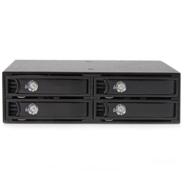 StarTech.com Backplane mobile per rack hot-swap 5,25" a 4 alloggiamenti HDD SATA SAS da 2,5" - 6 Gbps