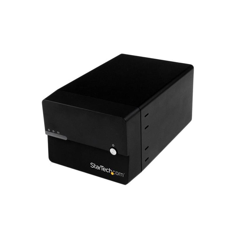 StarTech.com Box RAID esterno per due dischi rigidi SATA III 3,5" USB 3.0 eSATA con UASP e ventola - Nero