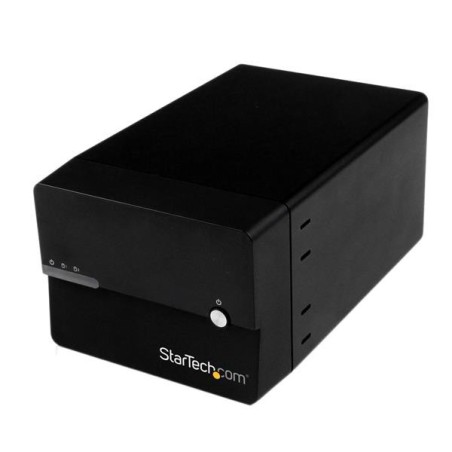 StarTech.com Box RAID esterno per due dischi rigidi SATA III 3,5" USB 3.0 eSATA con UASP e ventola - Nero