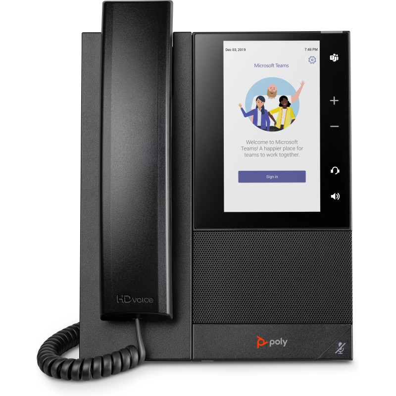 POLY Telefono multimediale aziendale CCX 505 per Microsoft Teams e abilitato per PoE