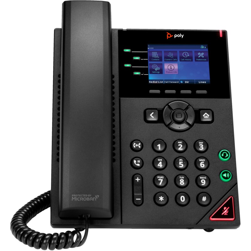 POLY Telefono IP OBi VVX 250 a 4 linee abilitato per PoE