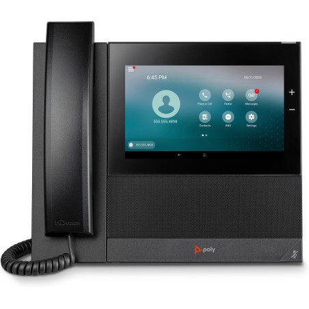 POLY Telefono multimediale aziendale CCX 600 con Open SIP e abilitato per PoE