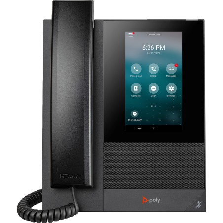 POLY Telefono multimediale aziendale CCX 400 con Open SIP e abilitato per PoE