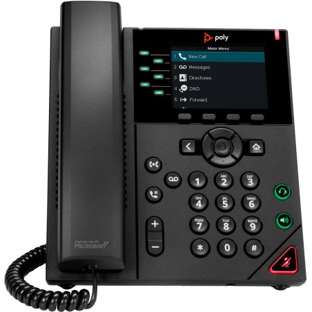 POLY Telefono IP VVX 350 a 6 linee abilitato per PoE GSA TAA