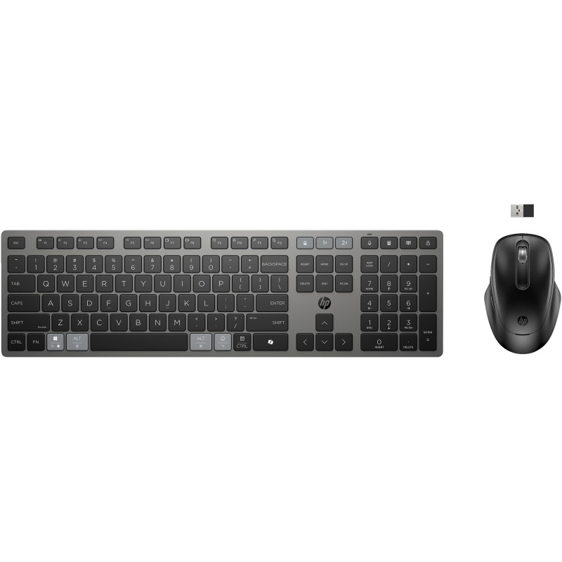 HP Combinazione di tastiera e mouse wireless ricaricabili multidispositivo 725