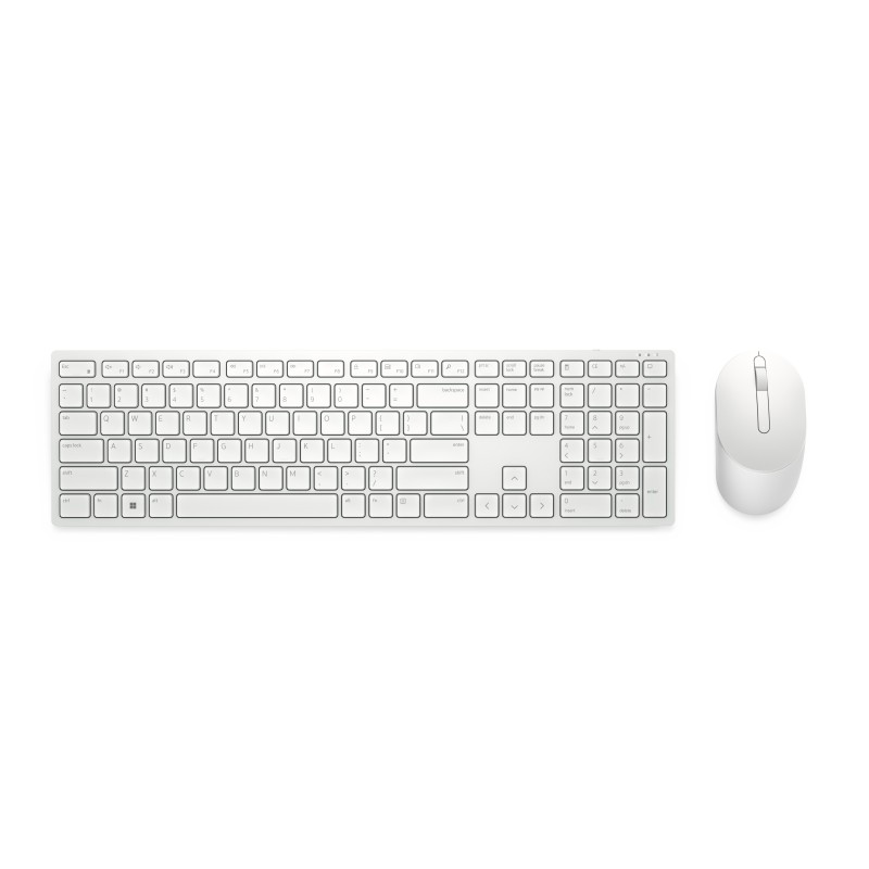 DELL KM5221W-WH tastiera Mouse incluso Ufficio RF Wireless QWERTY US International Bianco