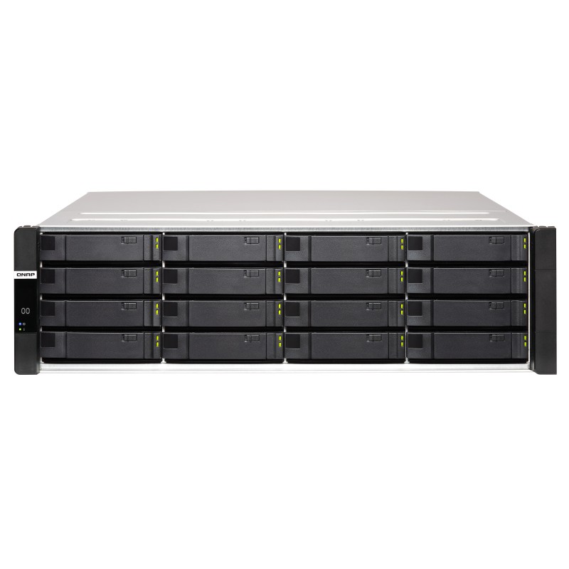 QNAP ES1686dc NAS Armadio (3U) Intel® Xeon® D D-2123IT 32 GB DDR4 0 TB QNAP QES Nero, Grigio