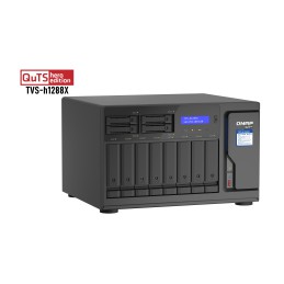 QNAP TVS-h1288X NAS Tower Intel® Xeon® W-1250 16 GB DDR4 0 TB QuTS hero Nero