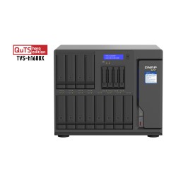 QNAP TVS-h1688X NAS Tower Intel® Xeon® W-1250 32 GB DDR4 0 TB QuTS hero Nero