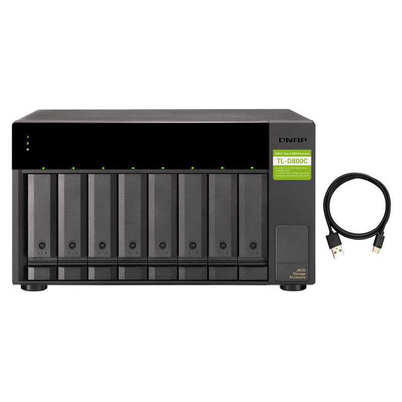 QNAP TL-D800C contenitore di unità di archiviazione Box esterno HDD SSD Nero, Grigio 2.5 3.5" QNAP TL-D800C contenitore di unità di archiviazione Box esterno HDD SSD Nero, Grigio 2.5 3.5"
