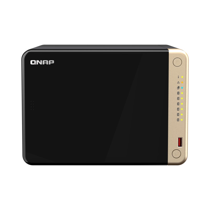 QNAP TS-664 NAS Tower Intel® Celeron® N5095 8 GB DDR4 36 TB HDD QNAP QTS Nero, Bronzo QNAP TS-664 NAS Tower Intel® Celeron® N5095 8 GB DDR4 36 TB HDD QNAP QTS Nero, Bronzo