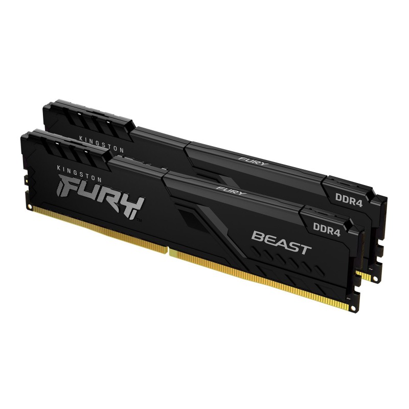 Kingston Technology FURY Beast 32GB 3200MT s DDR4 CL16 DIMM (Kit da 2) 1Gx8 Black