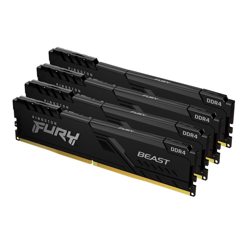 Kingston Technology FURY Beast 128GB 3200MT s DDR4 CL16 DIMM (Kit da 4) Black