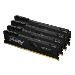 Kingston Technology FURY Beast 64GB 3600MT s DDR4 CL18 DIMM (Kit da 4) Black