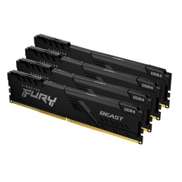 Kingston Technology FURY Beast 32GB 3200MT s DDR4 CL16 DIMM (Kit da 4) Black