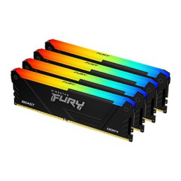 Kingston Technology FURY Beast 64GB 3600MT s DDR4 CL18 DIMM (Kit da 4) RGB