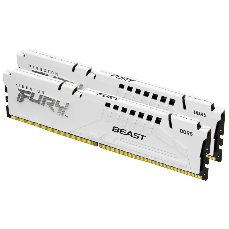 Kingston Technology FURY Beast 64 GB 5200 MT s DDR5 CL36 DIMM (Kit da 2) White EXPO