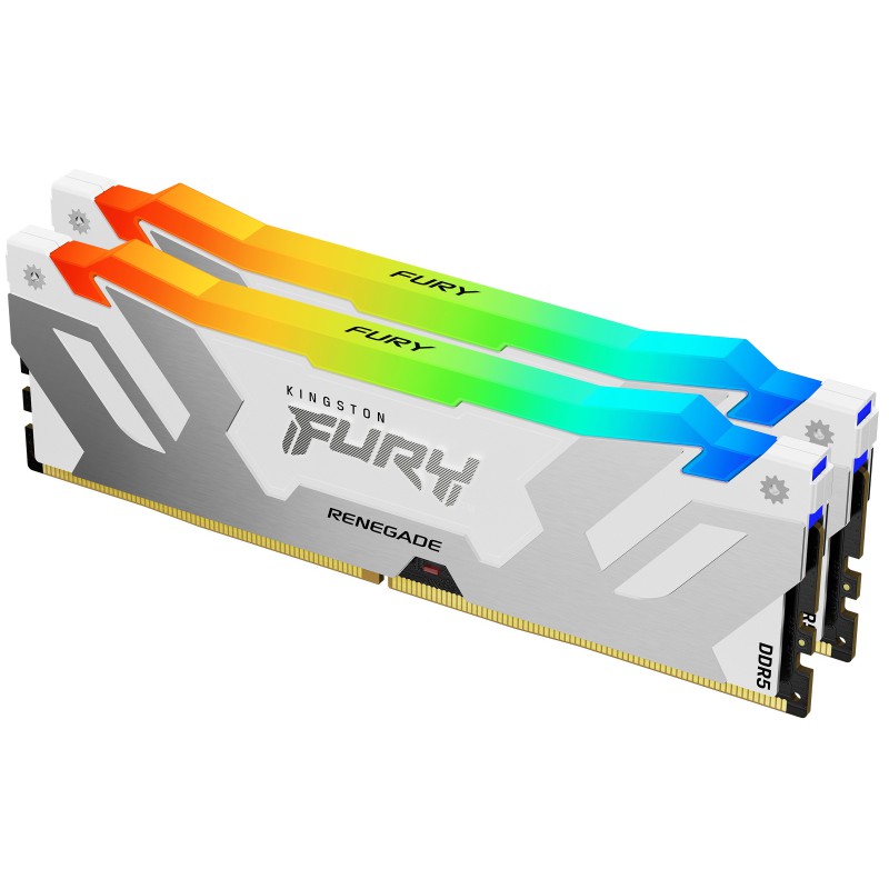 Kingston Technology FURY 32GB 6400MT s DDR5 CL32 DIMM (Kit da 2) Renegade RGB Bianco XMP