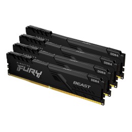 Kingston Technology FURY Beast 32GB 2666MT s DDR4 CL16 DIMM (Kit da 4) Black