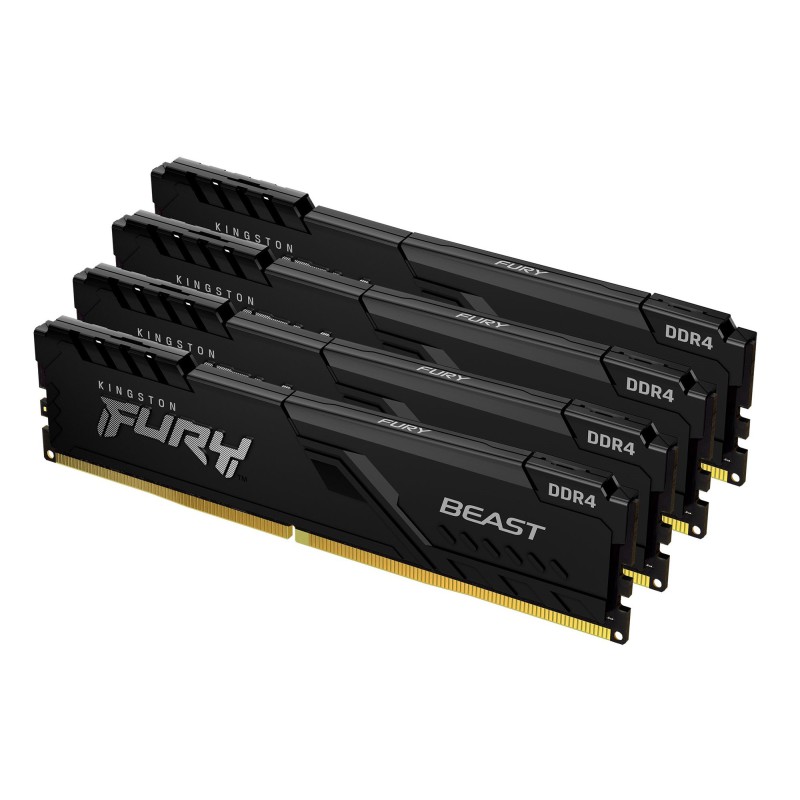 Kingston Technology FURY Beast 32GB 3600MT s DDR4 CL17 DIMM (Kit da 4) Black