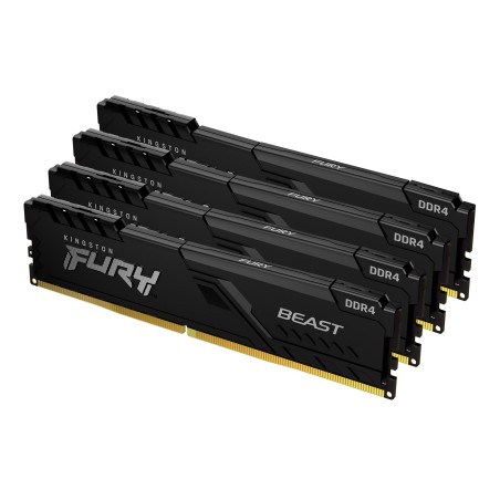 Kingston Technology FURY Beast 128GB 2666MT s DDR4 CL16 DIMM (Kit da 4) Black