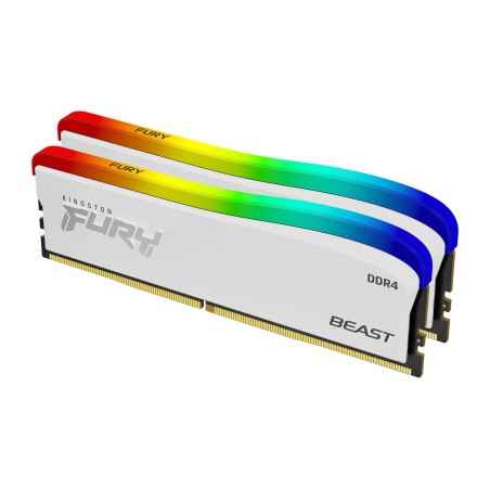 Kingston Technology FURY Beast 32GB 3200MT s DDR4 CL16 DIMM (Kit of 2) bianco RGB SE