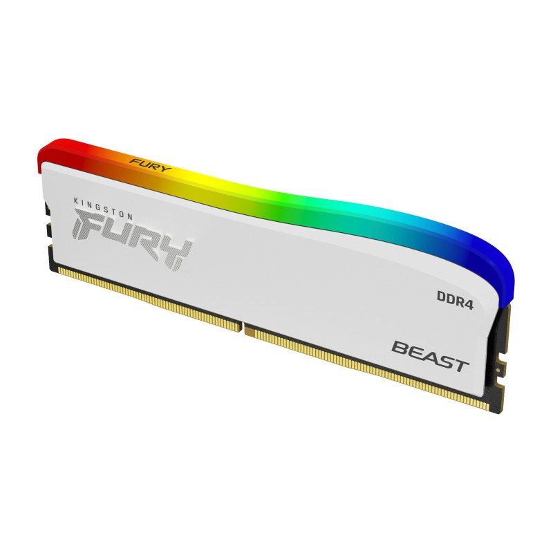 Kingston Technology FURY Beast 8GB 3200MT s DDR4 CL16 DIMM bianco RGB SE