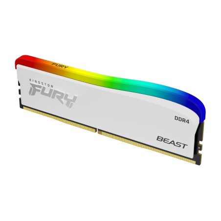 Kingston Technology FURY Beast 16GB 3200MT s DDR4 CL16 DIMM bianco RGB SE