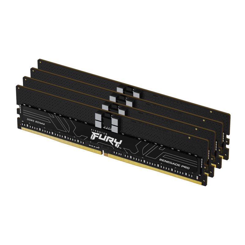 Kingston Technology FURY 128GB 6400MT s DDR5 ECC Reg CL32 DIMM (Kit da 4) Renegade Pro EXPO Kingston Technology FURY 128GB 6400MT s DDR5 ECC Reg CL32 DIMM (Kit da 4) Renegade Pro EXPO