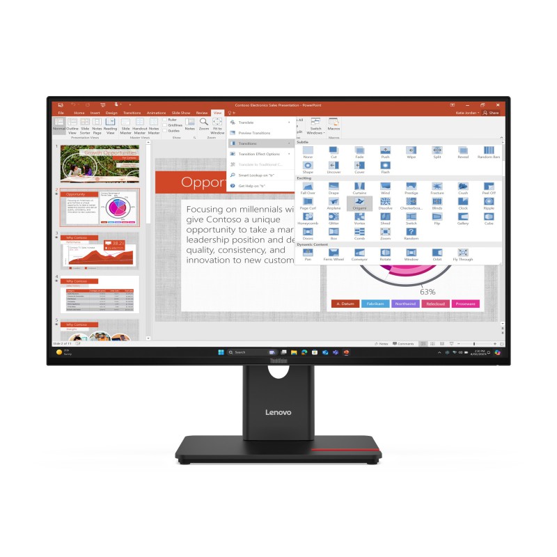 Lenovo ThinkVision T27-40 LED display 68,6 cm (27") 1920 x 1080 Pixel Full HD Nero Lenovo ThinkVision T27-40 LED display 68,6 cm (27") 1920 x 1080 Pixel Full HD Nero