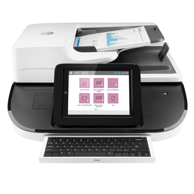 HP Digital Sender Flow 8500 fn2 Scanner a piano e ADF HP Digital Sender Flow 8500 fn2 Scanner a piano e ADF