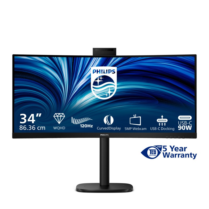 Philips 3000 series 34B2U3600CH 00 Monitor PC 86,4 cm (34") 3440 x 1440 Pixel Wide Quad HD LCD Nero Philips 3000 series 34B2U3600CH 00 Monitor PC 86,4 cm (34") 3440 x 1440 Pixel Wide Quad HD LCD Nero