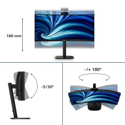 Philips 3000 series 34B2U3600CH 00 Monitor PC 86,4 cm (34") 3440 x 1440 Pixel Wide Quad HD LCD Nero