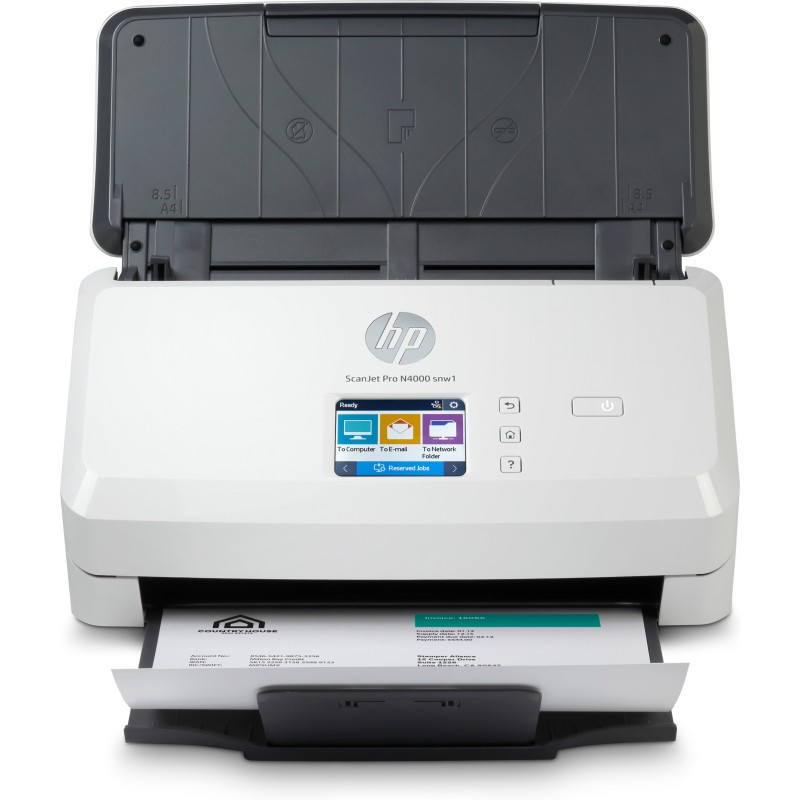 HP Scanjet Pro N4000 snw1 Sheet-feed Scanner Scanner a foglio 600 x 600 DPI A4 Nero, Bianco HP Scanjet Pro N4000 snw1 Sheet-feed Scanner Scanner a foglio 600 x 600 DPI A4 Nero, Bianco