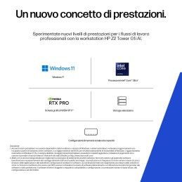 HP Z2 G1i Intel Core Ultra 7 265 16 GB DDR5-SDRAM 512 GB SSD Windows 11 Pro Tower PC AI PC, AI Workstation Nero HP Z2 G1i Intel Core Ultra 7 265 16 GB DDR5-SDRAM 512 GB SSD Windows 11 Pro Tower PC AI PC, AI Workstation Nero