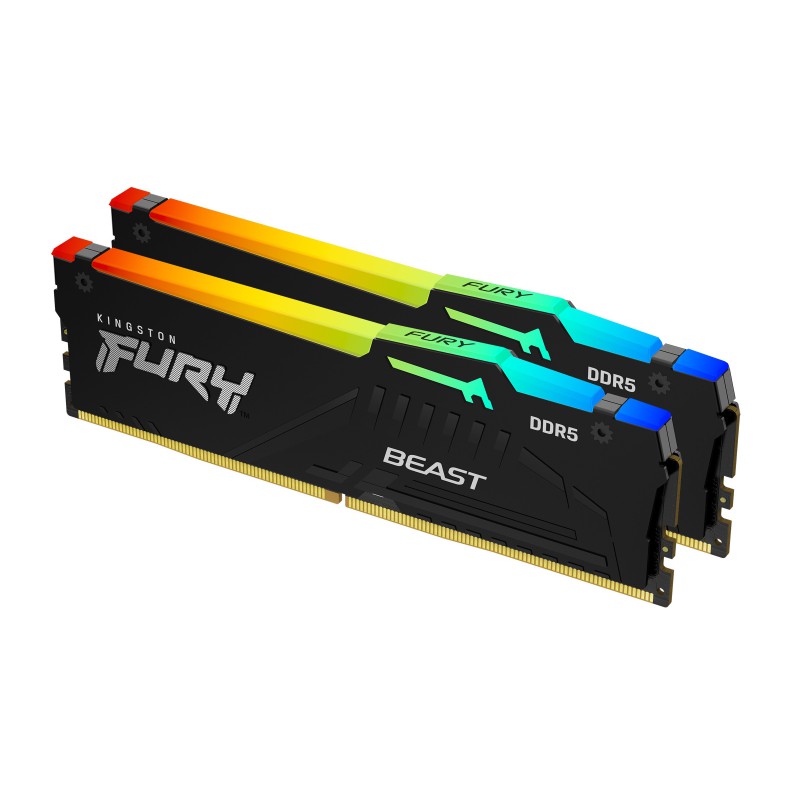 Kingston Technology FURY Beast 128GB 5600MT s DDR5 CL36 DIMM (Kit da 2 moduli) RGB