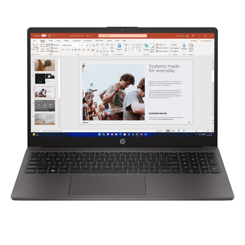 HP G10 AMD Ryzen™ 5 7520U Computer portatile 39,6 cm (15.6") Full HD 8 GB DDR4-SDRAM 256 GB SSD Wi-Fi 6 (802.11ax) Windows 11